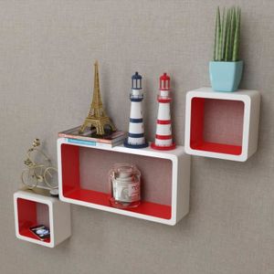 Cube Rangement Mural Rouge Achat Vente Pas Cher