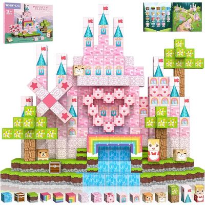 HOTUT – 32 Cubes Magnétiques Colorés Avec Sac De Rangement – 25 Mm – Blocs De Construction 3D Pour Enfants – Cadeau Filles Et Garçons