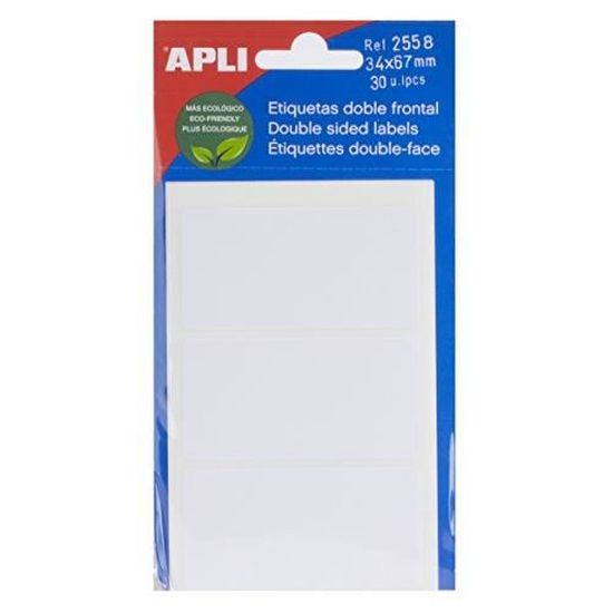Apli 000385 Lot De 1000 Étiquettes Bijouterie 11mm X 29mm Blanc Avec Fil