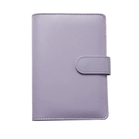Mini Classeur Rechargeable à Feuilles Mobiles - 10,8x11,4 Cm, Poche Transparente, Couverture Pailletée - Rose