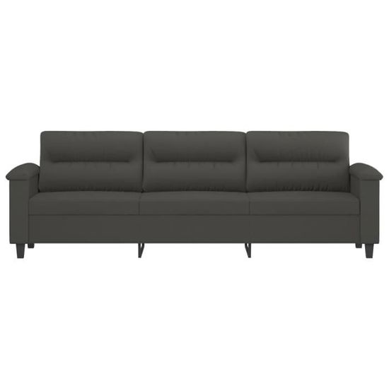 Housse de canapé 3 places extensible gris foncé 180 - 260 cm Eysa