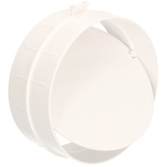 Clapet Anti-retour Rond Pour Conduits D'air - Diamètres 80 à 200 Mm - Blanc ABS - Facile à Installer