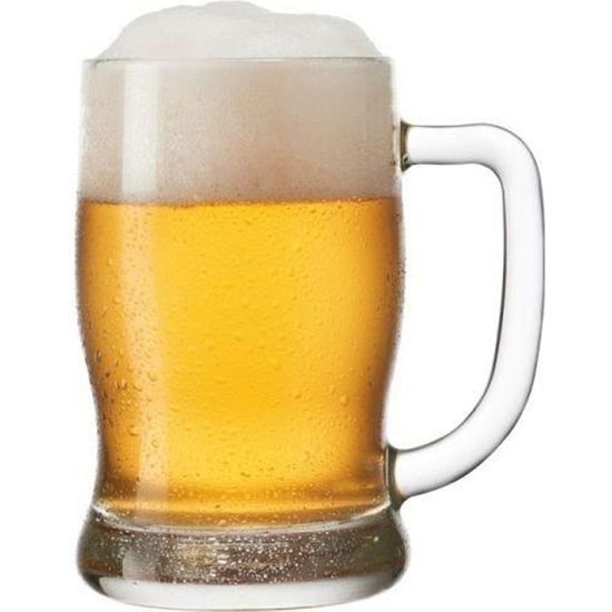 Chopes à bière fleuries en faïence