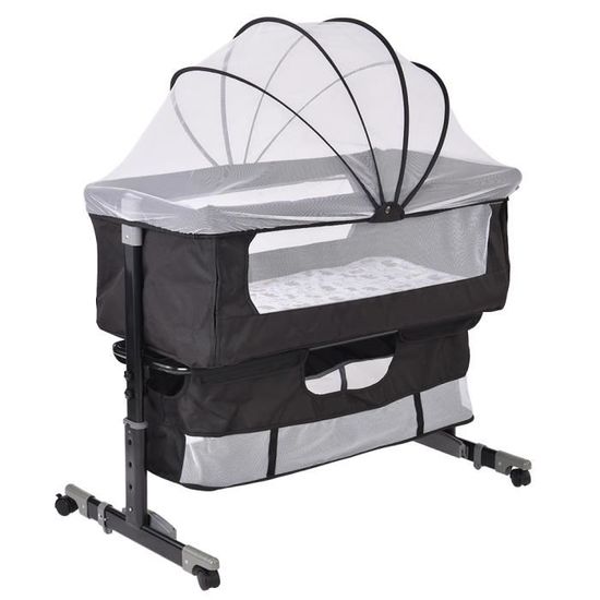 Berceau Cododo évolutif 3 En 1 OHMG - Hauteur Réglable, Pliable, Avec Moustiquaire, Pour Bébé 1 à 36 Mois