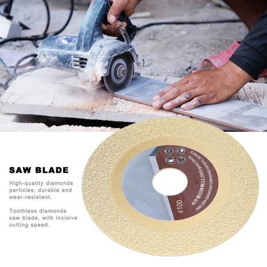 Disque Diamant 105 Mm (4 Pouces) Pour Coupe Carrelage Et Porcelaine - Lame De Scie Pour Meuleuse D'angle