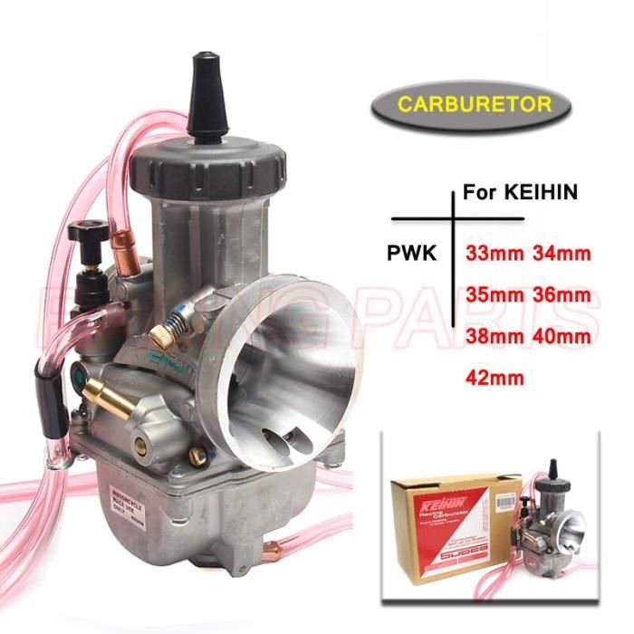 Carburateur universel PWK pour moto Keihin Mikuni, 33 34 35 36 38 40