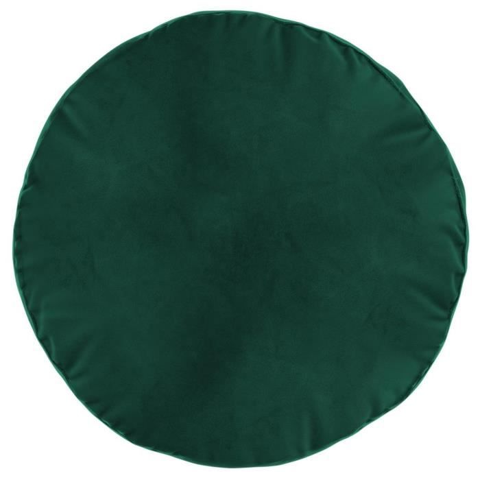 Atmosphera - Coussin rond velours green D40 D, 40 x H, 10 cm Taupe