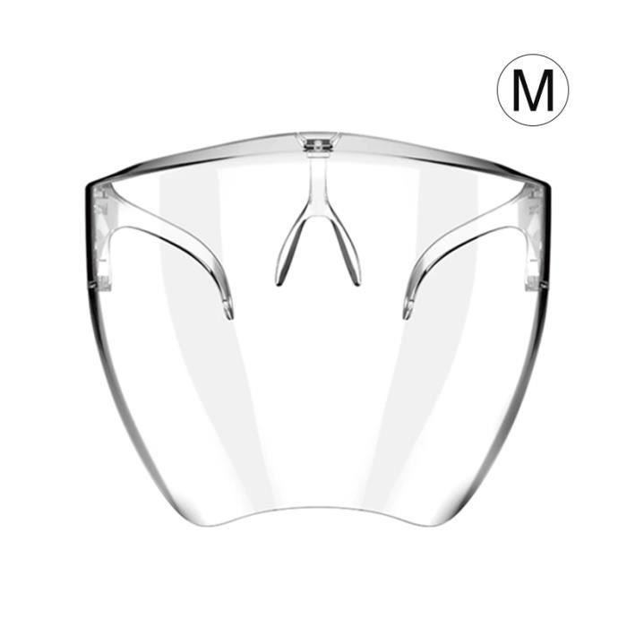 Masque d'équitation transparent anti-chute Masque d'isolation anti-goutte à surface en plastique -M