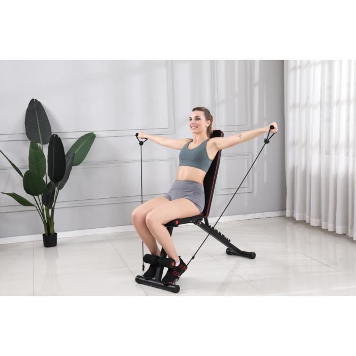 Banc de Musculation Pliable Multifonction 7 Positions Réglables