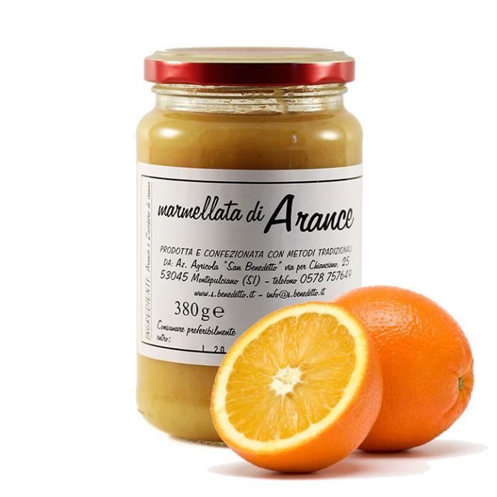 Marmelade d'orange biologique San Benedetto 1 pot 380 grammes - Produit artisanal italien