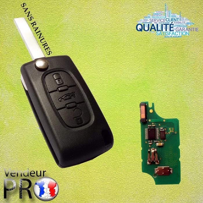 CE0523 ★★★ CLE COMPLETE TELECOMMANDE PLIP CITROEN C2 C3 C4 C5 C6 C8 PICASSO ★★★