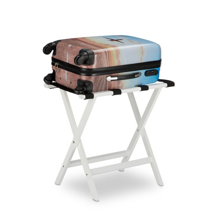 Porte-bagages Bambou - Blanc - Pliable