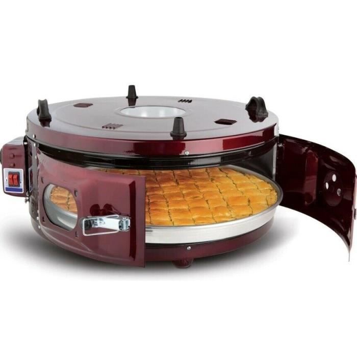 UGUR Four rond Turc, pizza, Maroc Tournant Vitre 1200W Thermostat