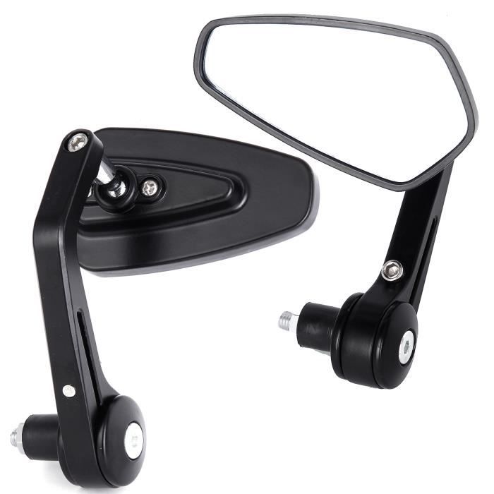 Noir Paire retroviseur miroir pour moto scooter Vtt guidon diametre 22mm 7-8-