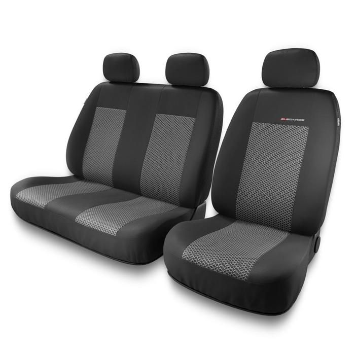 (BE-2) Noir Gris - Housses de sieges universelles compatibles avec FORD TRANSIT I II III IV PU9580