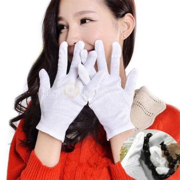12 Paire Nouveau Gants Travail Coton Blanc Protection Elastique Multifonctionnel