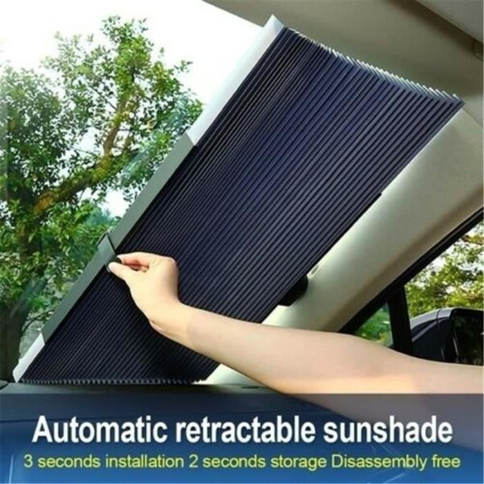 Pare-soleil rétractable pour voiture, 46cm, pare-soleil Anti-UV pour fenêtre de voiture, rideau pliable