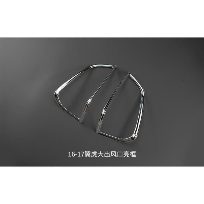 Décoration Véhicule,Pour FORD ESCAPE KUGA 2013 2014 2015 2016 2017 2018 CHROME tableau de bord évent couvercle - Type 2pcs #B