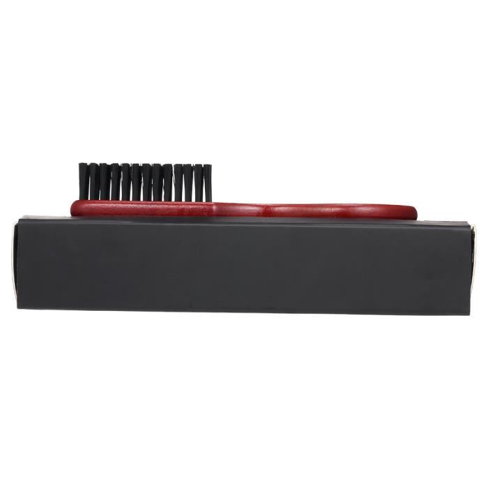 Brosse à barbe Poils doux Poignée en bois La brosse de toilettage pour barbe convient à tous les baumes et huiles à la barbe-123