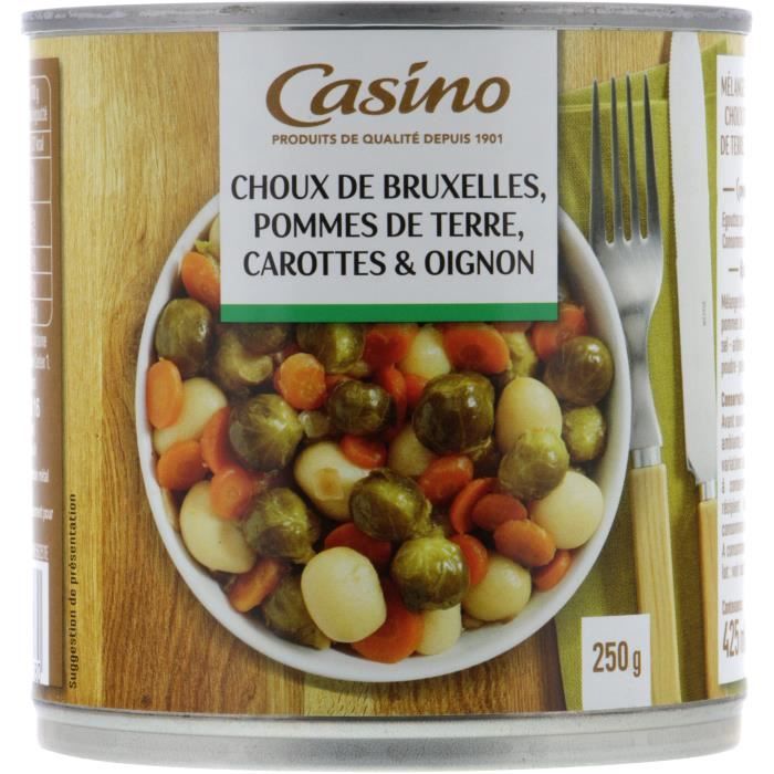 CASINO Choux de Bruxelles - Pommes de terre, Carrottes et Oignon - 400 g
