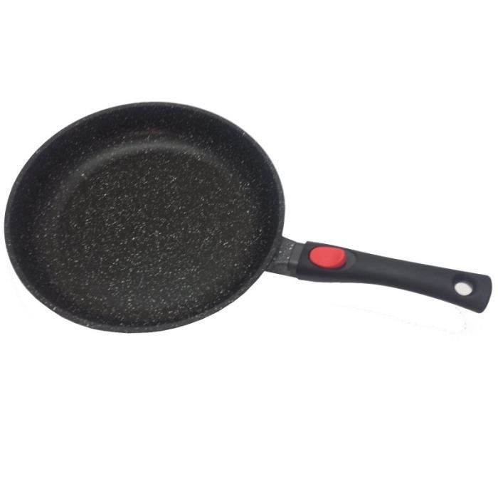 Poêle 30 cm revêtement façon pierre - Espace Cuisine Noir