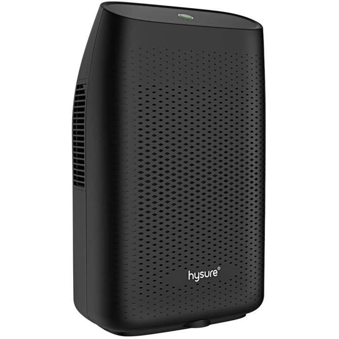 HYSURE Déshumidificateur Absorbeur d'Humidité Électrique Pour Maison Chambre Salle de Bain-2000ml-Noir