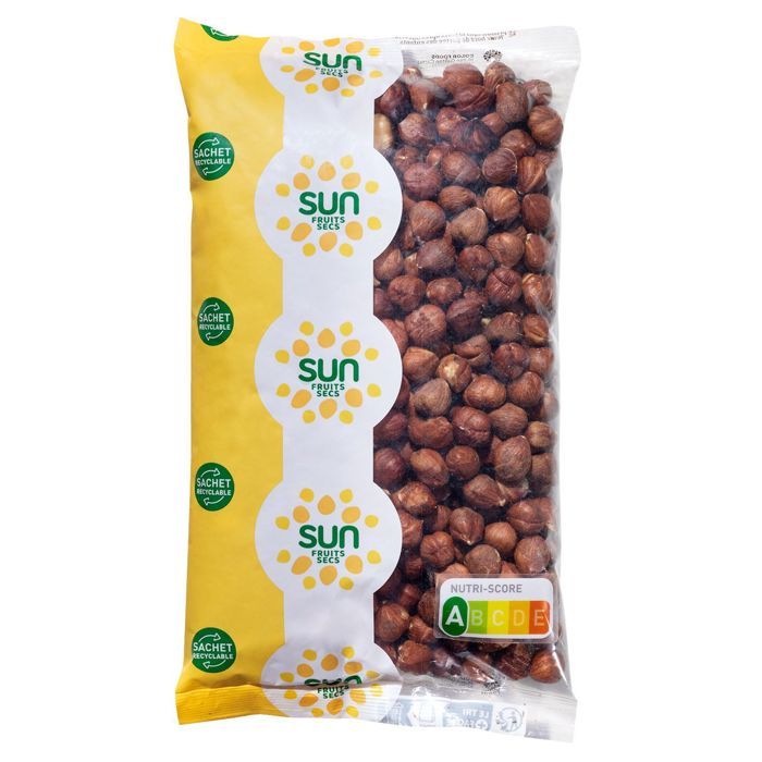 Noisettes décortiquées en sachet de 500g Sun