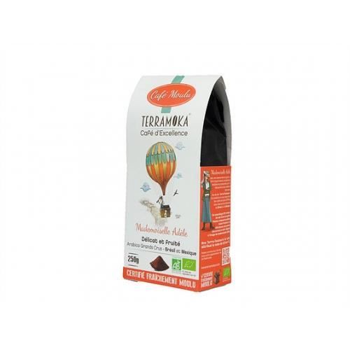 Café bio moulu 100% Arabica Brésil et Méxique - Adèle - Terramoka
