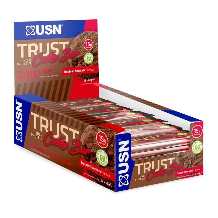 Trust Biscuit Barr 12x60g Double chocolat Usn Proteine
