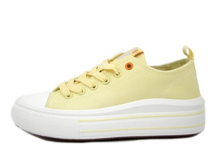 Refresh Baskets basses Jaune Femme Lacets Plat REFRESH