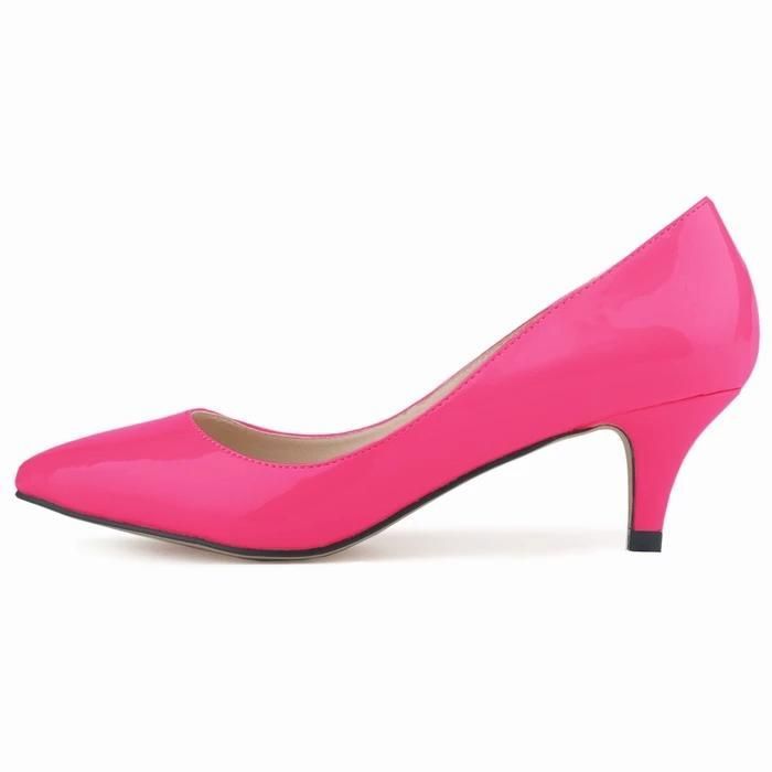 Hoefirm Escarpins Femme Bout Pointu Slingback Talons Chaton - Chaussures Élégantes à Bride