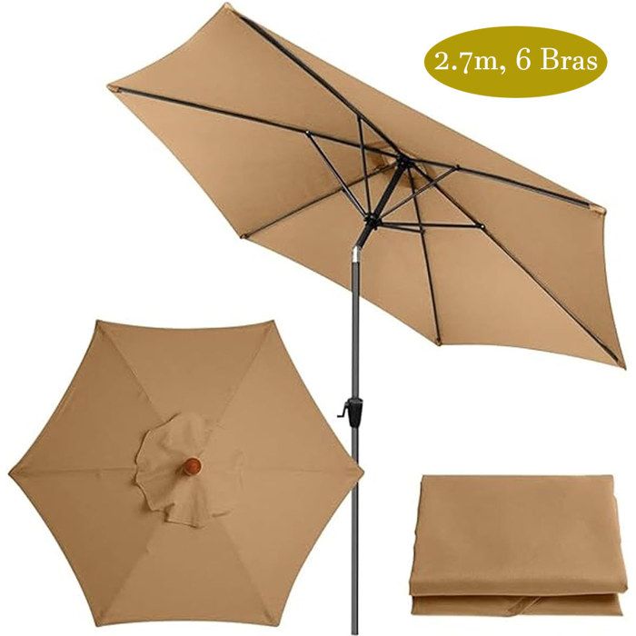 HonunGron Toile De Remplacement Parasol 3m 8 Côtes - Vert Herbe - UV50+ Imperméable Jardin