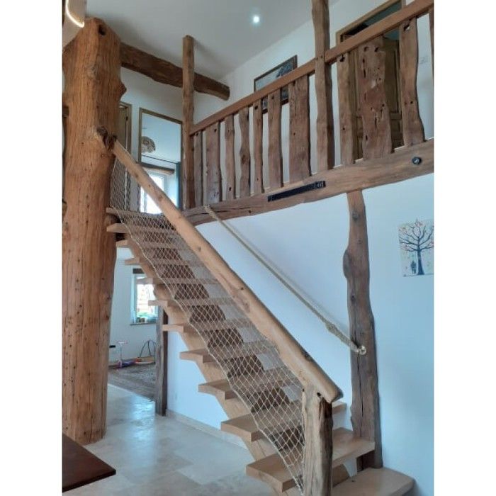 Meilleurs prix pour Barrière de sécurité protection Filet de décoration en chanvre 1,5x1M( mailles 150 mm - ∅ 10 mm)