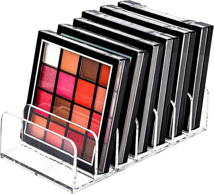 JessLab Organiseur De Tiroir En Acrylique Transparent 3+3 Compartiments - Présentoir Maquillage Et Bijoux Pour Bureau, Salle De Bain & Vanité