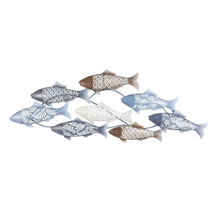 Décoration Murale Petit Poisson En Résine - 17cm - Design Réaliste Pour Intérieur Et Jardin