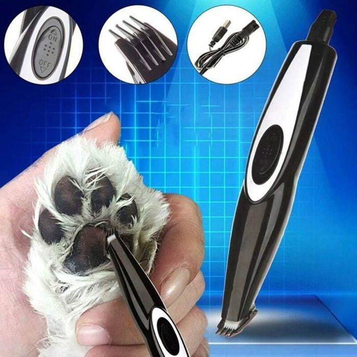 Tondeuse électrique pour animaux de compagnie Tondeuse sans fil rechargeable par USB pour chiens et chats Soins des pattes, des
