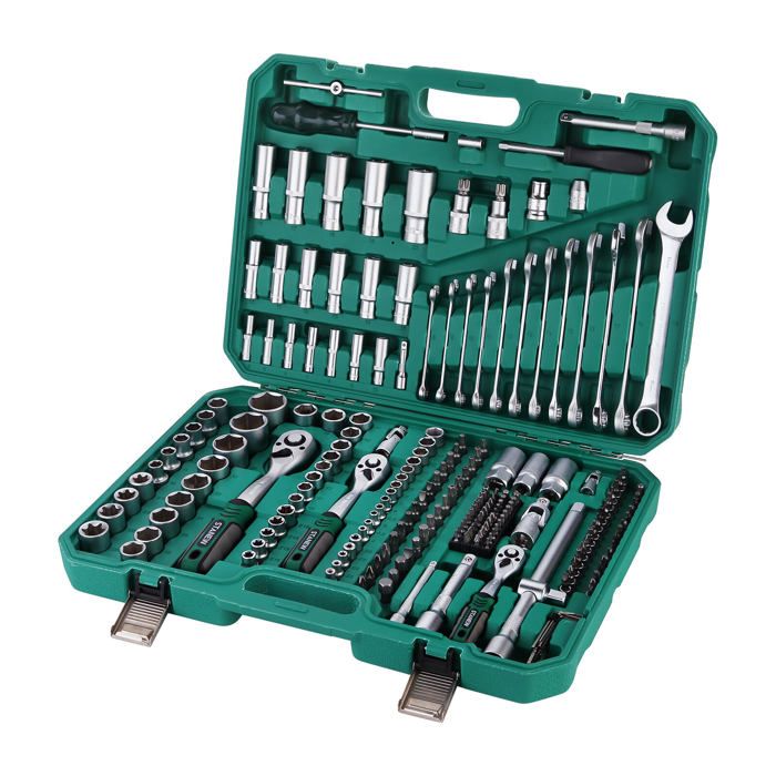 Caisse à outils - STANEW - Stanew - 219 pièces - Douilles 1/4 3/8 1/2 - Cliquets