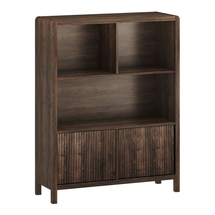 Commode Lukkodso 103 x 80 x 28 cm effet noyer