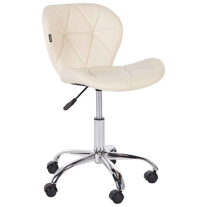 Chaise de bureau VALETTA Cuir PU Beige