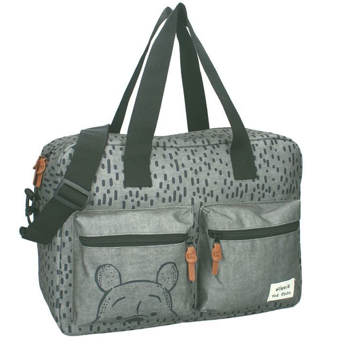 Grand Sac à Langer Gris  avec Tapis a Langer  Winnie lOurson
