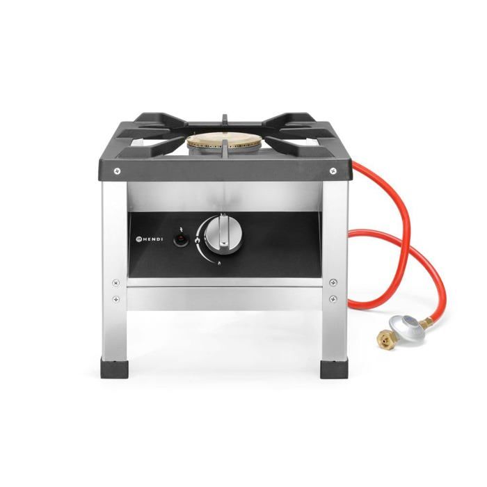 Réchaud à gaz professionnel - HENDI - Hokker - 60 kW - Thermocouple & allumage électronique - Inox 180