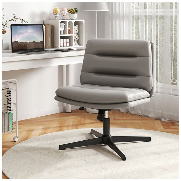 GIANTEX Chaise de Bureau Ergonomique-Hauteur Réglable-Dossier Inclinable-Charge 150 kg-Fauteuil Rembourré pour Bureau Chambre-Gris GIANTEX Chaise de Bureau Ergonomique-Hauteur Réglable-Dossier Inclinable-Charge 150 kg-Fauteuil Rembourré pour Bureau Chambre-Gris
