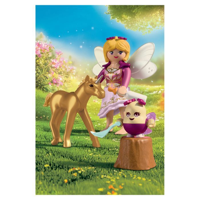 Jeux de construction - PLAYMOBIL - 71844 - Poulain licorne doré - Fée incluse - Dès 4 ans