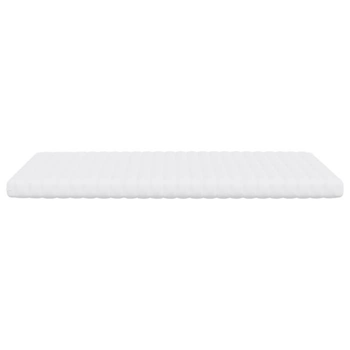Matelas en mousse 7 zones - WIENS - 120x200 cm - Blanc - Dureté 20 ILD - Mousse PU 24D - Tissu tissé pêche