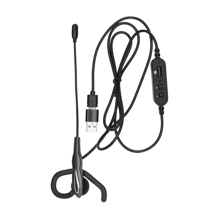 Nedis Casque PC Intra auriculaire Mono USB C avec Adaptateur USB A et Micro Flexible - vue 2