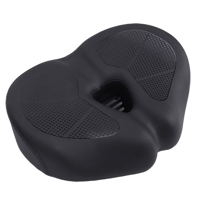 selle de vélo large Coussin de siège de vélo élargi et épais imperméable pliable confortable sport materiel Noir