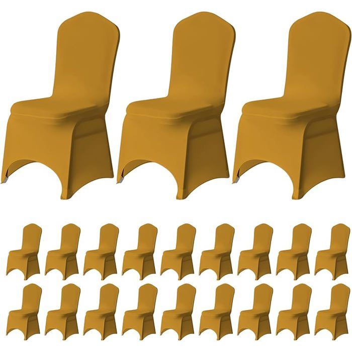 Spandex Chaise Housse Tissu Extensible Amovible Lavable Protection Housses pour Mariages Banquets Doré Clair 30pcs 30P SAC SHOPPING Spandex Chaise Housse Tissu Extensible Amovible Lavable Protection Housses pour Mariages Banquets Doré Clair 30pcs 30P SAC SHOPPING