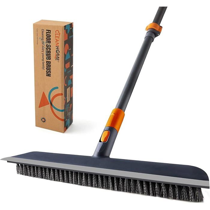 Brosse de Sol 381 cm avec Presse en Caoutchouc et poignée Longue Extensible de 1422 cm ，Brosse pour Baignoire et carrelage BALAI