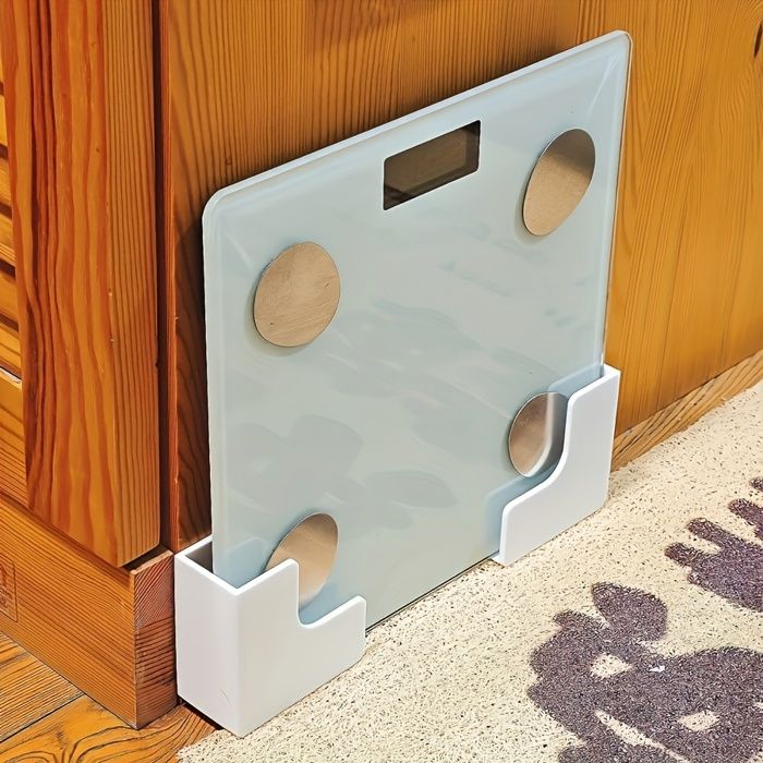 Support mural double pour balances — Étagère de rangement sans perçage pour salles de bain et salles de sport