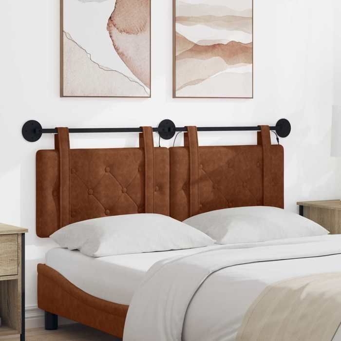 vidaXL Tête de lit suspendue Marron PU antique 3424161